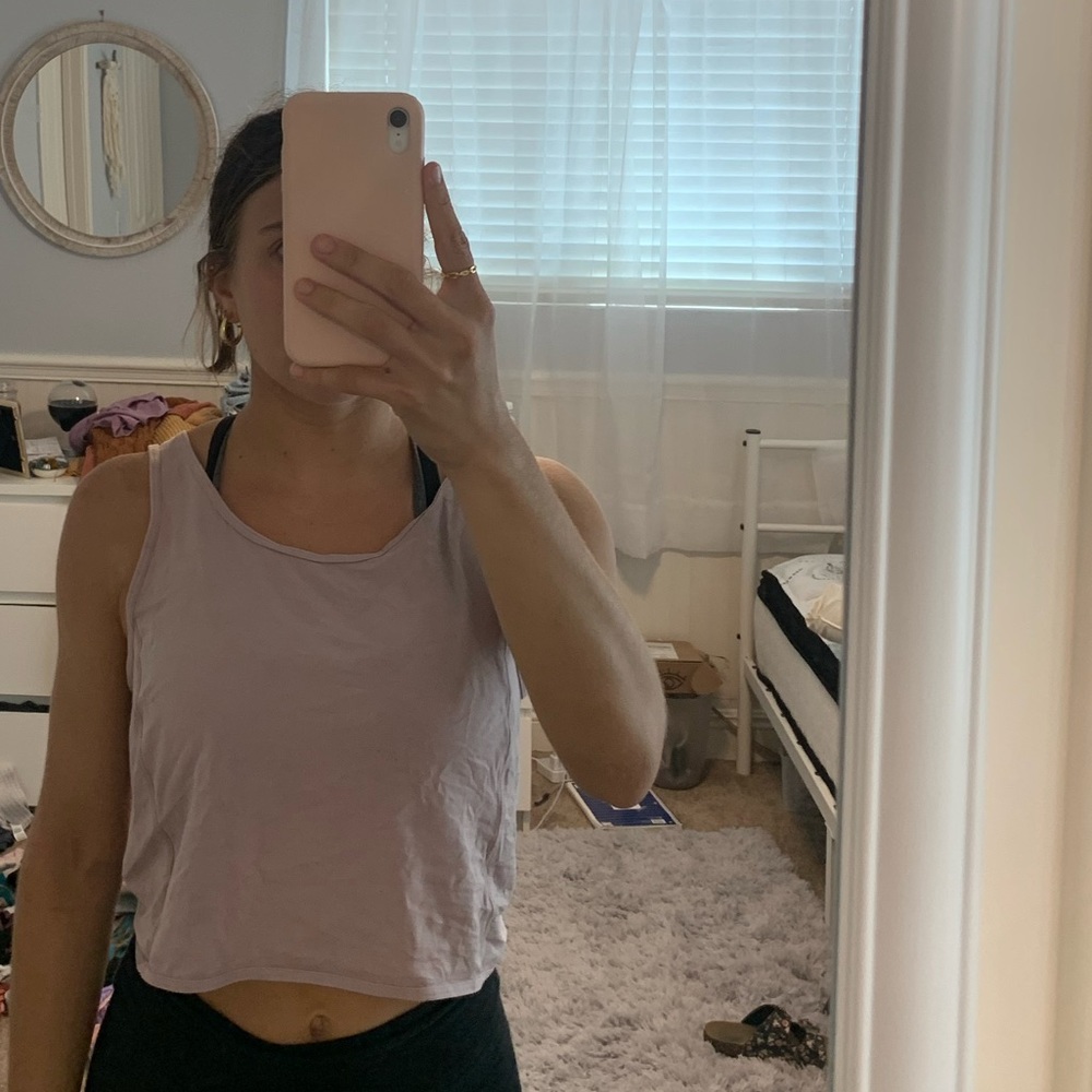 Lulu lemon tie back cropped athletic top